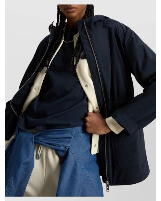 Woolrich Blue Hooded Fitted Jacket