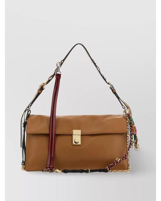 Prada Brown Soft Large Leather Shoulder Bag