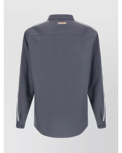Marni Blue Virgin Wool Shirt for men