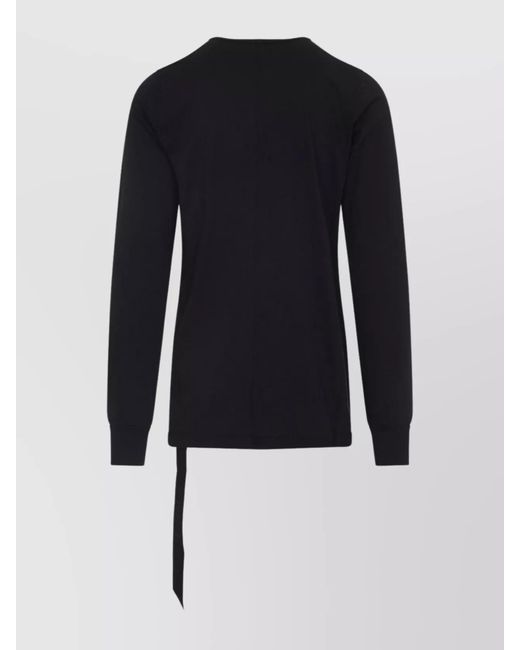 Rick Owens Blue Cotton Long-Sleeve T-Shirt for men