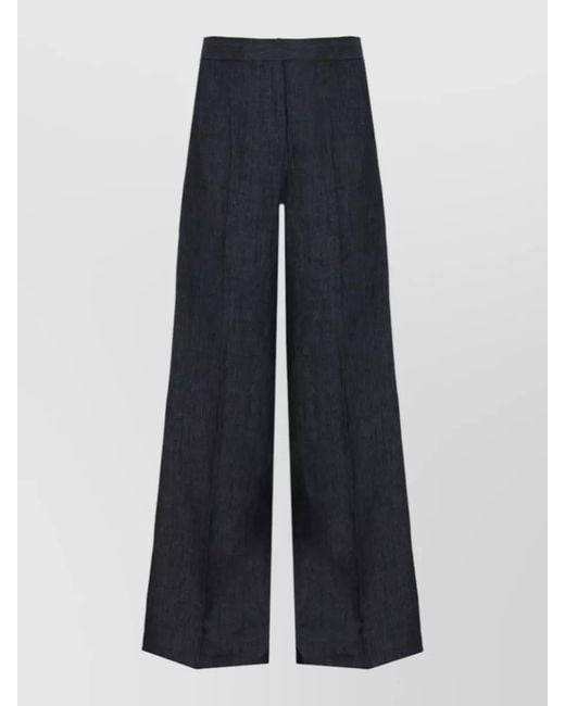Max Mara Blue Linen Shorts