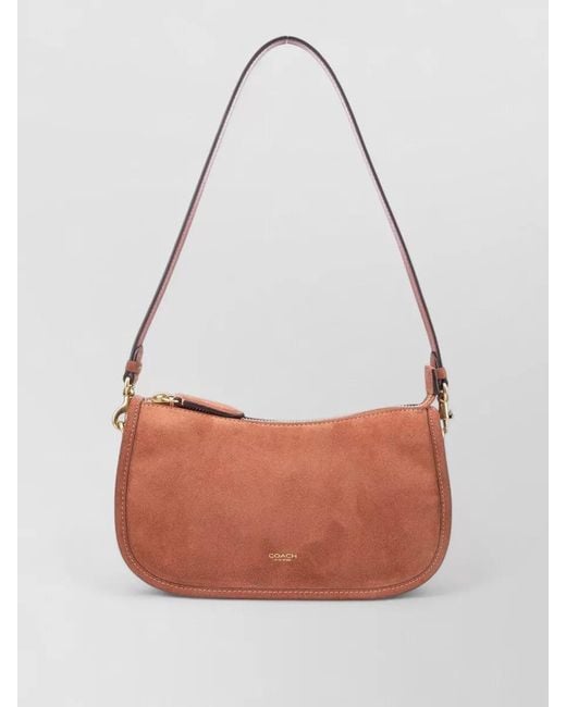 COACH White Shoulder Clutch Bag Adjustable Strap