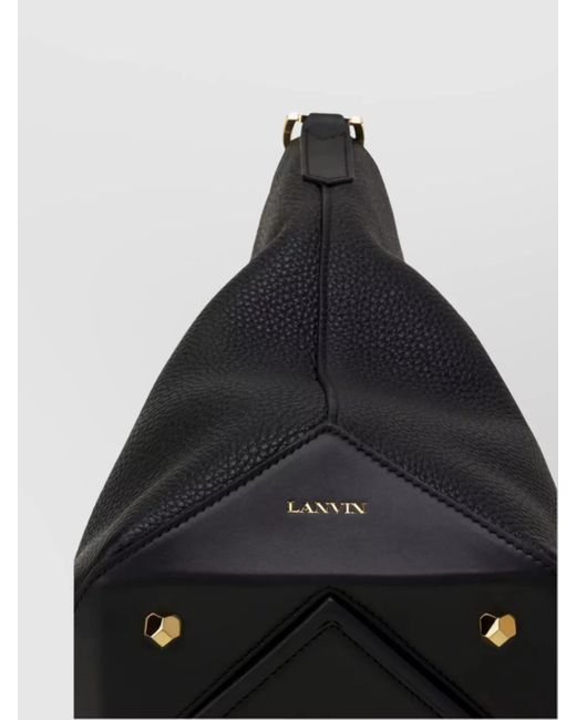 Lanvin Black Calf Leather Shoulder Bag