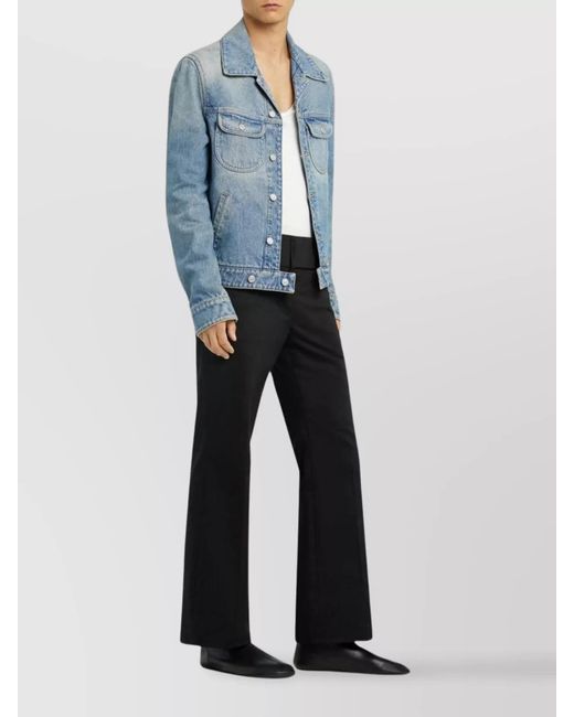 Courreges Blue Cotton Single-Breasted Blazer for men