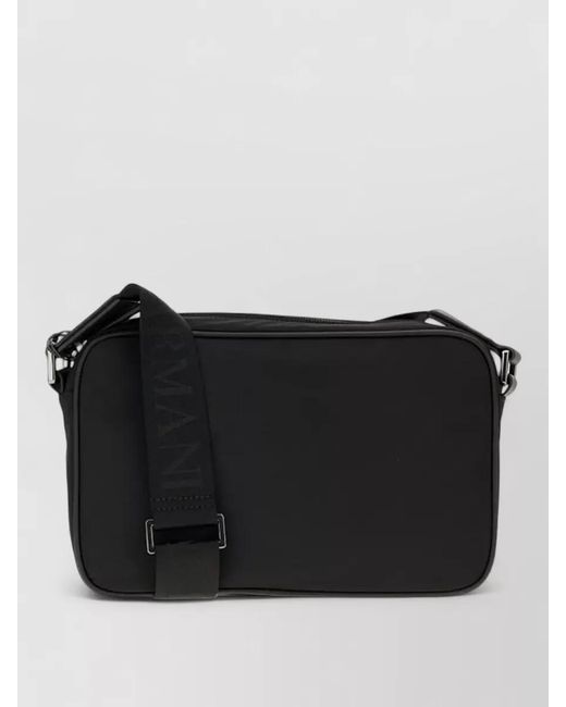 Emporio Armani Black Crossbody Bag Adjustable Strap Front Pocket for men