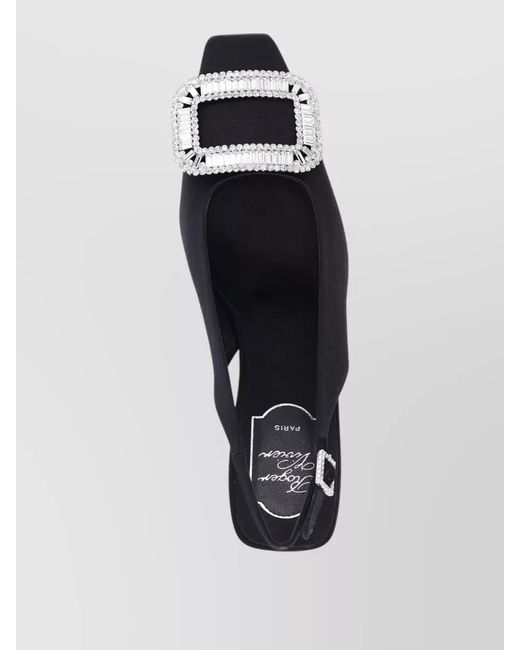 Roger Vivier Black Silk High Heel Pumps