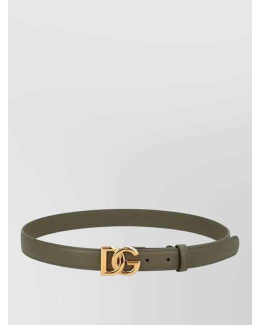 Dolce & Gabbana Gray Leather Belt