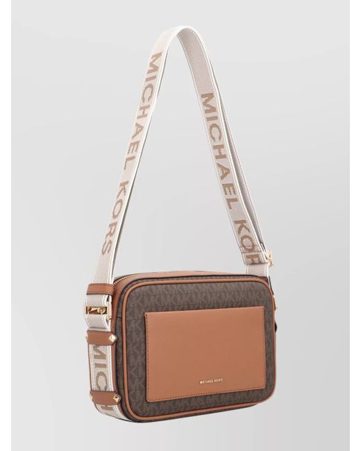 MICHAEL Michael Kors Gray Printed Canvas Crossbody Bag