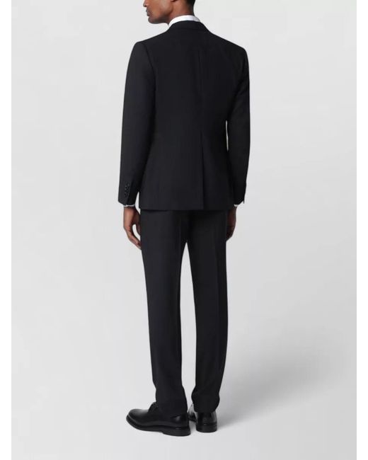 Lardini Black Wool Blend Single Breasted Suit for men