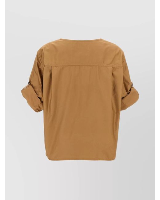 Saint Laurent Natural Regular-Fit Twill Blouse