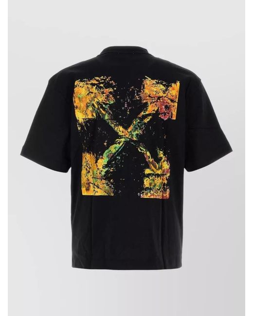 Off-White c/o Virgil Abloh Black Cotton T Shirt Short Sleeves Crew Neck for men