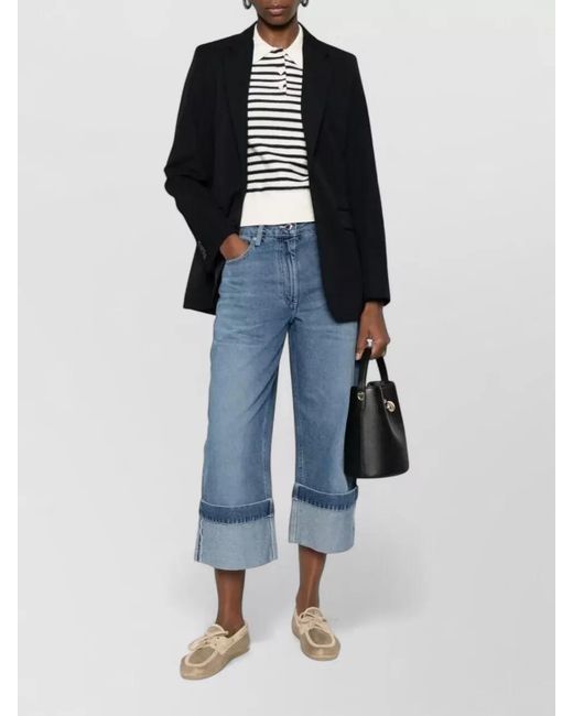 A.P.C. Black Wool Blend Single Breasted Tailored Blazer