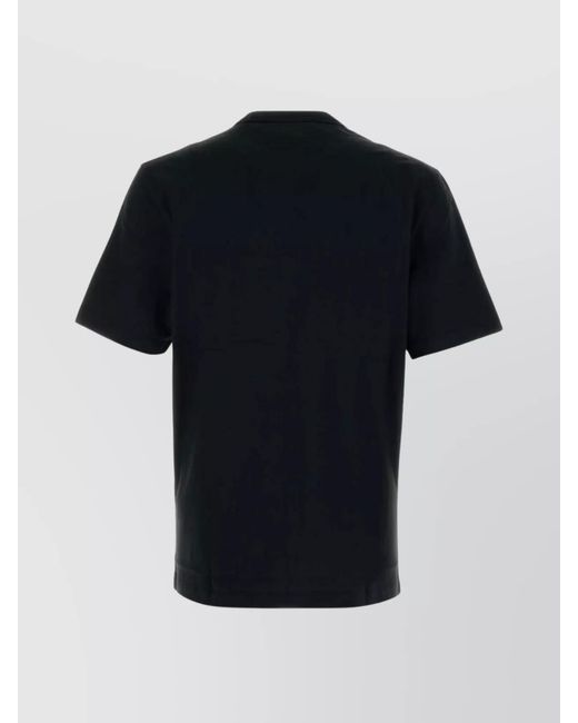 Boss Black Crew Neck Cotton T-Shirt With Short Sleeves for men