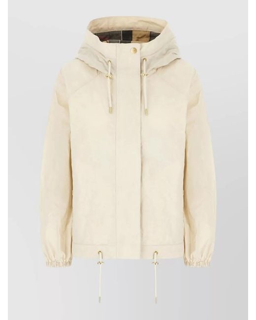 Barbour Natural Cotton Blend Hawridge Hooded Jacket