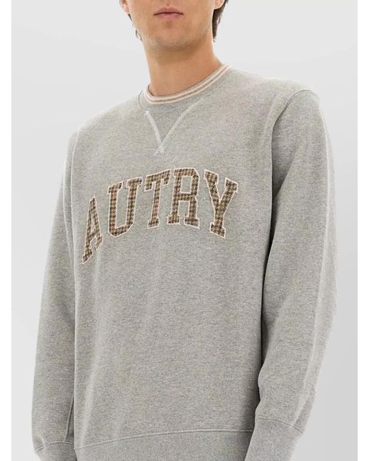 Autry Gray Cotton Sweatshirt for men