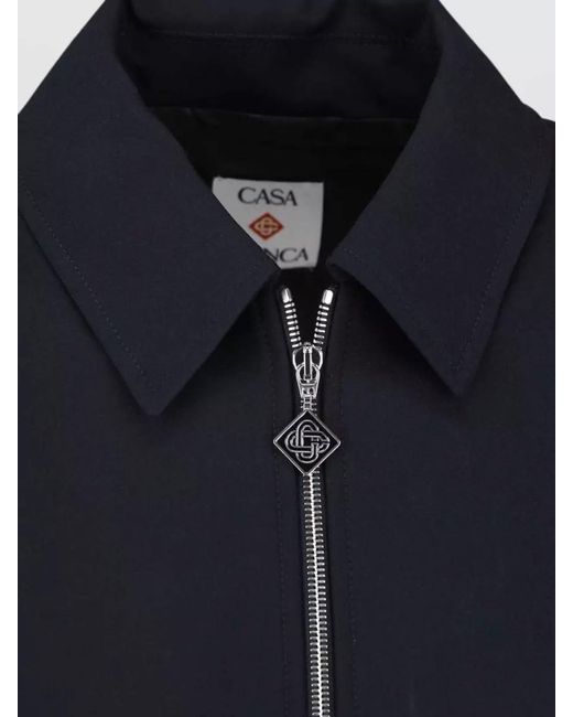 Casablanca Blue Casual Coat Collared Design Contrast Trim for men
