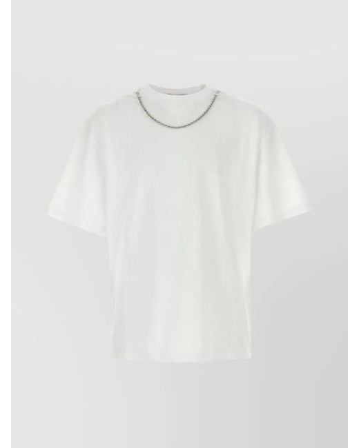 Ambush White Cotton Chain Printed T-Shirt for men