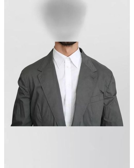 Dolce & Gabbana Gray Cotton Single Breasted Blazer for men