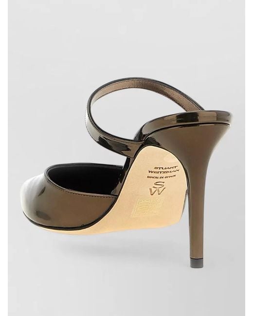 Stuart Weitzman Multicolor Power Mule Sandals Pointed Toe Stiletto Straps