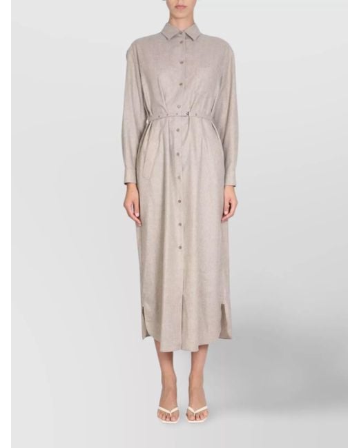 Aspesi Multicolor Wool Blend Shirt Dress