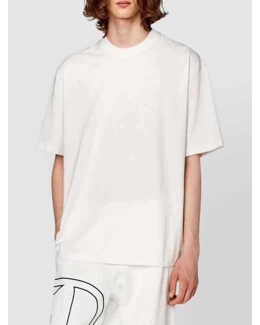DIESEL White Cotton Loose-Fit T-Shirt for men