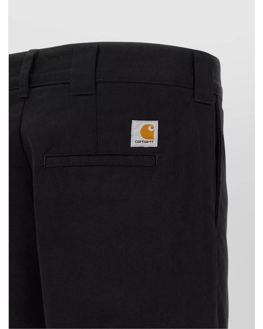 Carhartt Black Tailored Trousers With Back Pockets And Belt Loops for men
