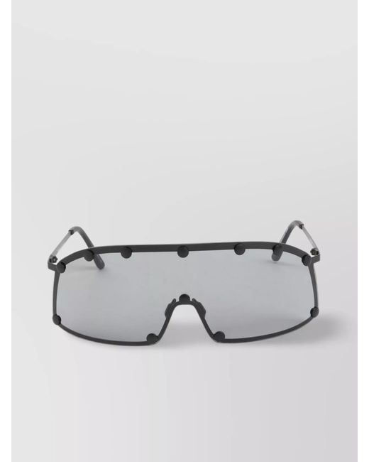 Rick Owens Gray Oversized Stainless Steel Sunglasses for men