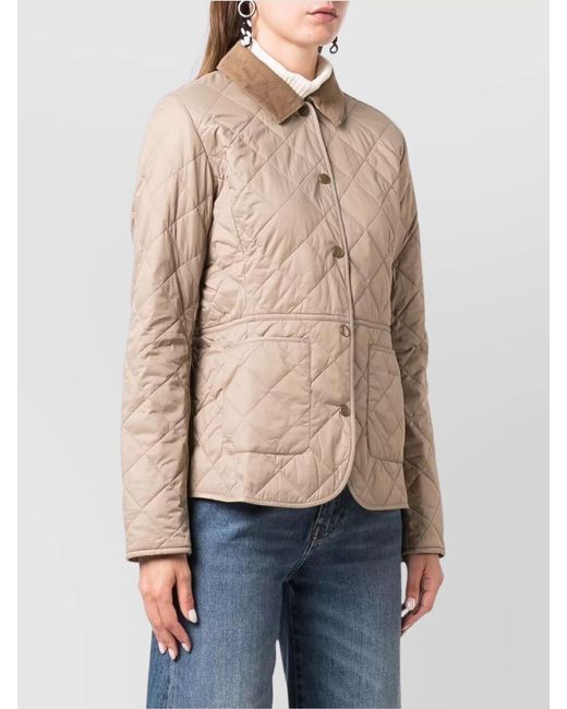 Barbour Natural Quilted Fitted Jacket