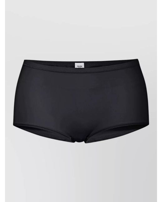 Calida Black Seamless Mid Rise Underwear Elastic Waistband