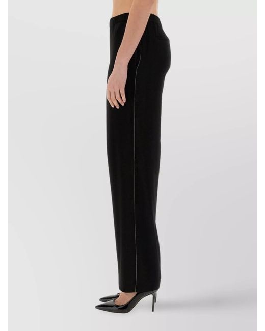 Fabiana Filippi Black Straight Trousers