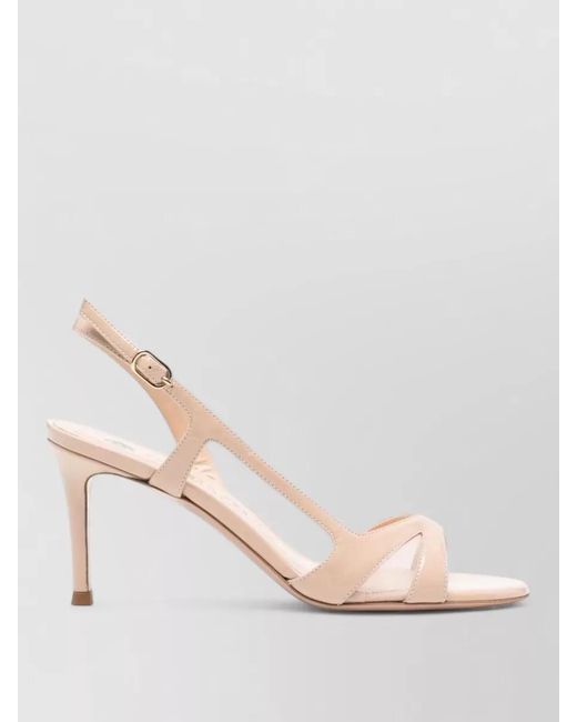 Roberto Festa Pink Sandals Crossover Straps Open Toe Slingback