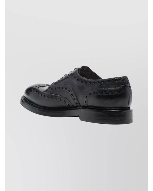Premiata Black Leather Oxford Shoes for men