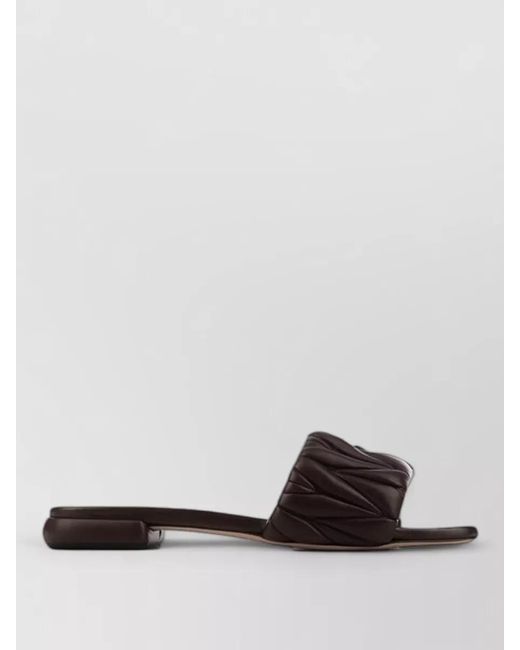 Miu Miu Multicolor Matelassé Leather Slides