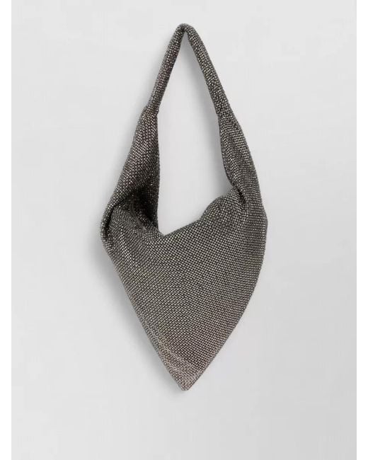 Benedetta Bruzziches Multicolor Metal Knit Clutch Bag