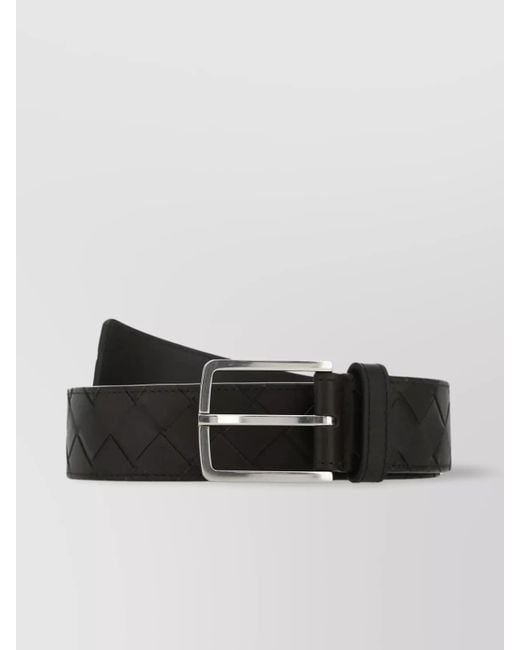 Bottega Veneta Black Leather Belt for men