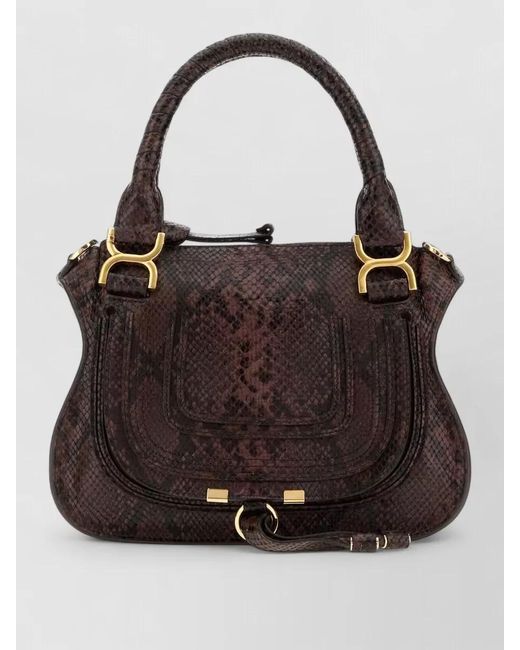 Chloé Black Marcie Small Leather Shoulder Bag