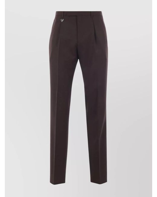 Prada Gray Wool Pants for men