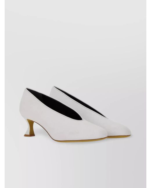 Moschino White Polyamide Pumps