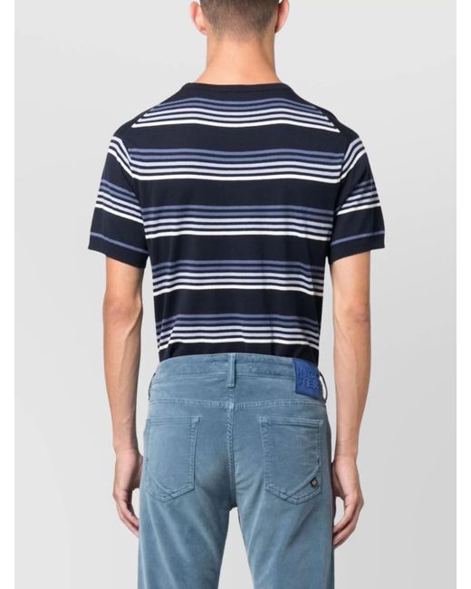 Incotex Blue Straight-Leg Trousers for men