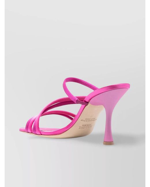 Malone Souliers Pink Satin Mules