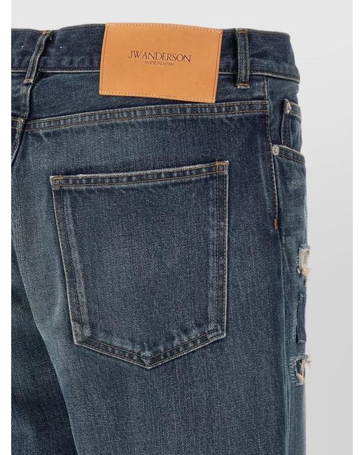 J.W. Anderson Blue Denim Straight-Leg Trousers for men