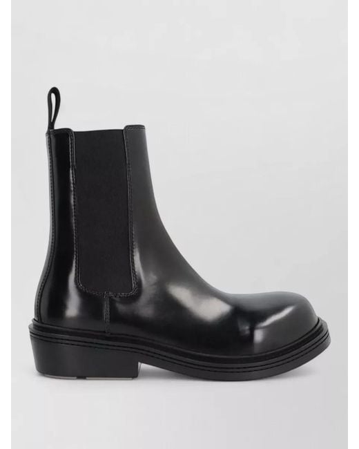 Bottega Veneta Black Leather Chelsea Boots
