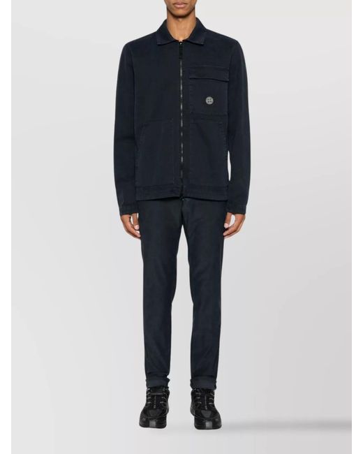Incotex Blue Straight-Leg Trousers for men