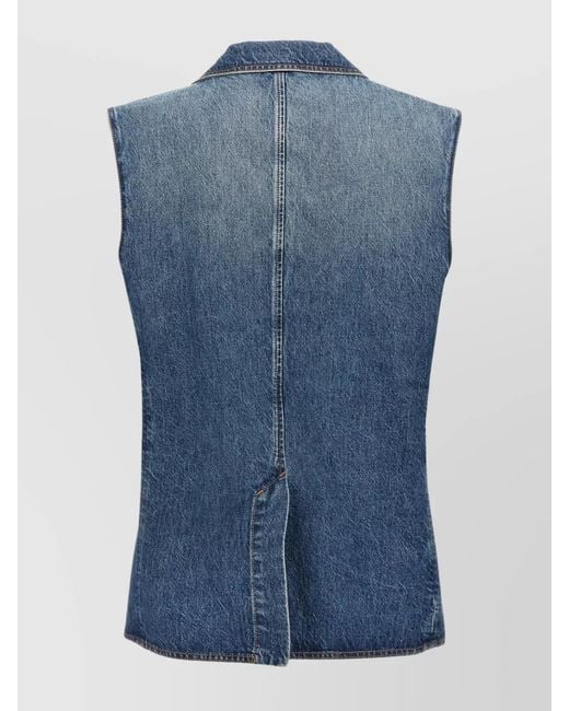 Coperni Blue Sleeveless Denim Jacket