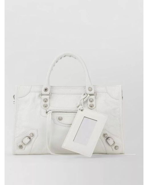 Balenciaga Natural Le City Small Leather Clutch Bag