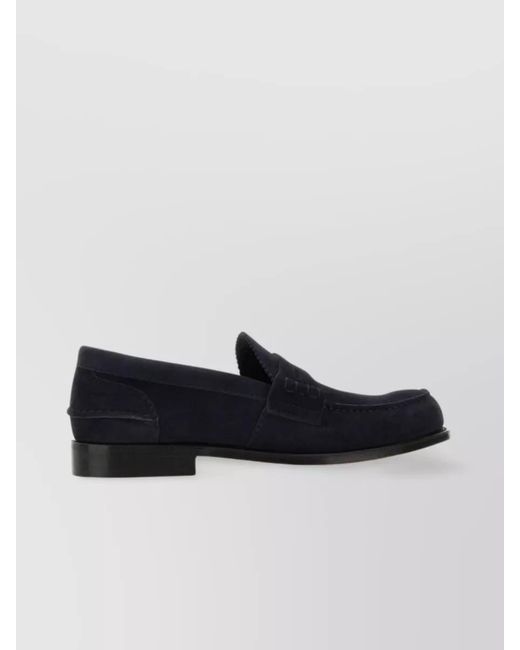 Church's Blue Suede Leather Loafers Pembrey for men