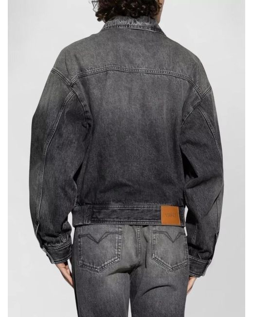 Versace Gray Denim Jacket for men
