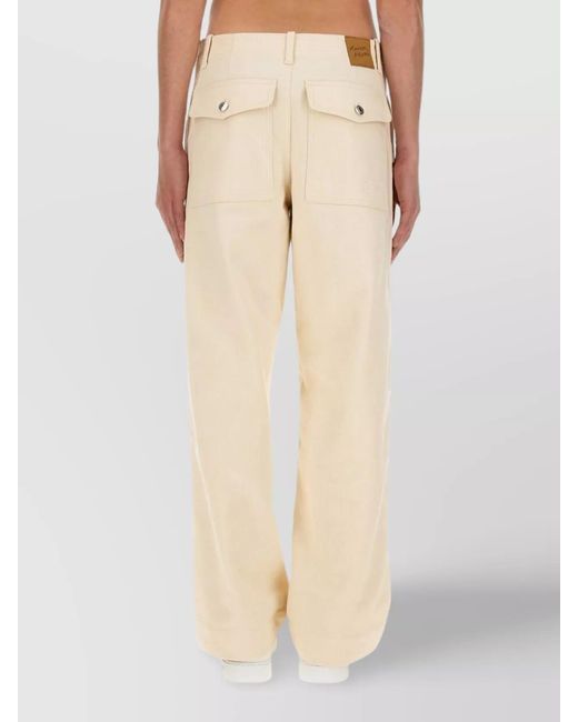 Maison Kitsuné Natural Cotton Loose-Fit Trousers for men