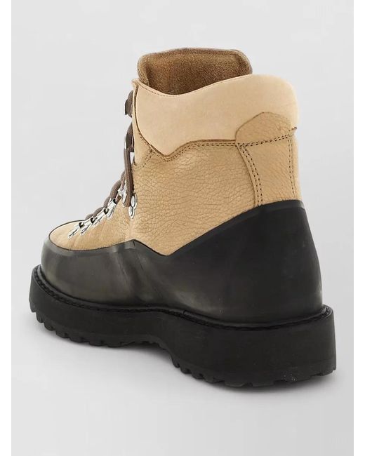 Diemme Black Leather Ankle Boots for men