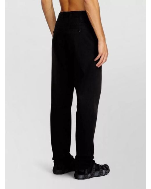 DIESEL Black Straight-Leg Trousers for men